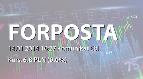 FORPOSTA S.A.: Terminy przekazywania raportów okresowych w 2014 r. (2014-01-14)