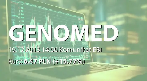 Genomed S.A.: Aneks do umowy z Noble Securities SA (2013-12-19)
