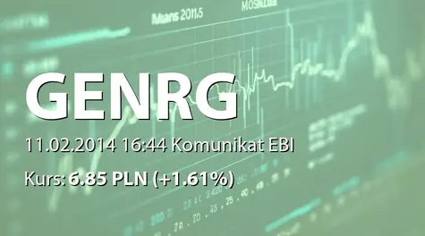 G-Energy S.A.: WZA - podjęte uchwały: przerwa w obradach do12 lutego 2014 r. (2014-02-11)