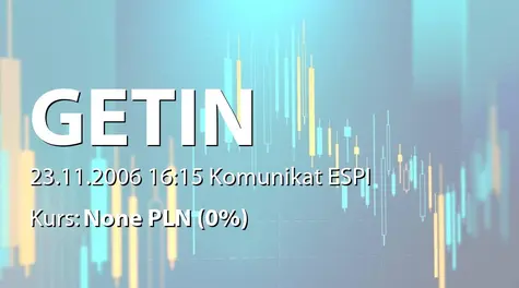 Getin Holding S.A.: Przydział warrantów subskrypcyjnych serii A2 (2006-11-23)