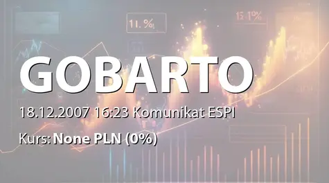 Gobarto S.A.: Sprzedaż akcji przez OFE PZU Złota Jesień (2007-12-18)