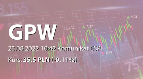 Giełda Papierów Wartościowych w Warszawie S.A.: Rejestracja zmian statutu w KRS (2022-08-23)