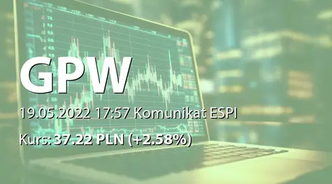 Giełda Papierów Wartościowych w Warszawie S.A.: Zgoda RN na nabycie udziałów w Armenia Securities Exchange (2022-05-19)