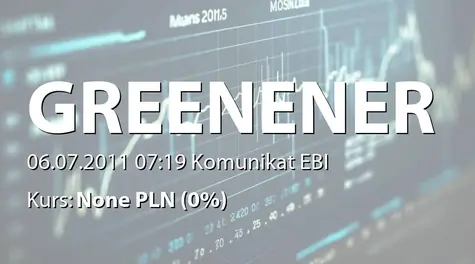 MVA Green Energy S.A.: Wniosek o wyznaczenie pierwszego dnia notowania  akcji (2011-07-06)