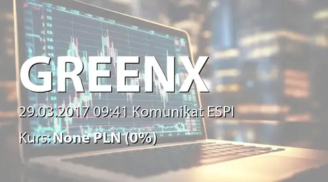 GreenX Metals Limited: Emisja nowych akcji (2017-03-29)