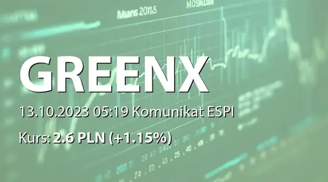 GreenX Metals Limited: Wybrane dane kwartalne (2023-10-13)
