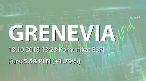 GRENEVIA S.A.: Wybór oferty Spółki przez Polską Grupę Górniczą SA (2018-10-18)