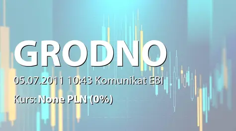 Grodno S.A.: Skonsolidowane przychody ze sprzedaży za II kwartał 2011 roku (2011-07-05)