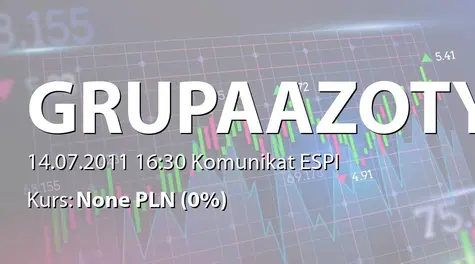 Grupa Azoty S.A.: Zakup PP przez osobę powiązaną (2011-07-14)