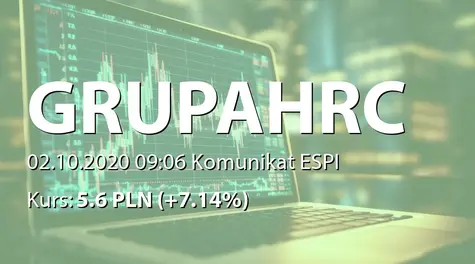 Grupa HRC S.A.: Drugie wezwanie akcjonariuszy do złożenia dokumentów akcji (2020-10-02)