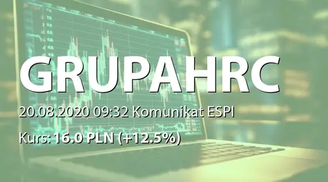 Grupa HRC S.A.: Zakup akcji przez W. Patureja (2020-08-20)