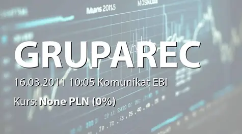 Grupa Recykl S.A.: Korekta raportu nr 9/2011 (2011-03-16)