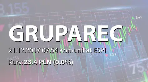 Grupa Recykl S.A.: Umowa o dofinansowanie projektu spółki zależnej (2017-12-21)