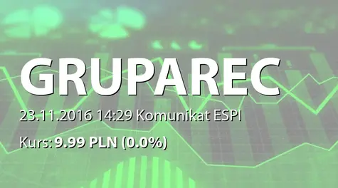 Grupa Recykl S.A.: Wybór audytora - PKF Consult sp. z o.o. sp.k. (2016-11-23)