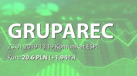 Grupa Recykl S.A.: Zawarcie przez spółkę zależną umowy dotyczącej zakupu linii produkcyjnej (2019-01-23)