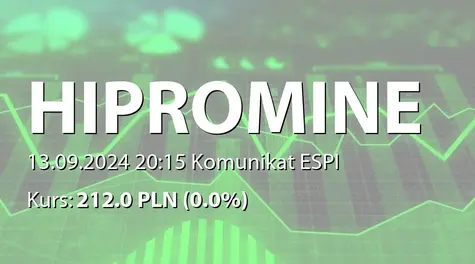 HiProMine S.A.: Ogłoszenie o zwołaniu Nadzwyczajnego Walnego Zgromadzenia spółki HiProMine S.A. na dzień 10 października 2024 roku (2024-09-13)