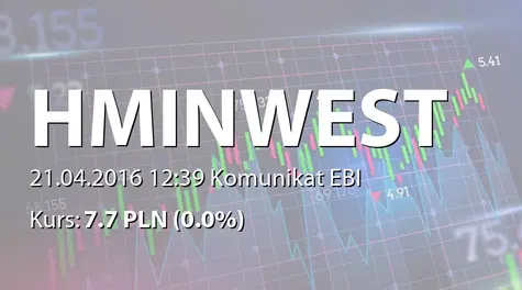 HM Inwest S.A.: Wypłata dywidendy - 1,53 PLN (2016-04-21)