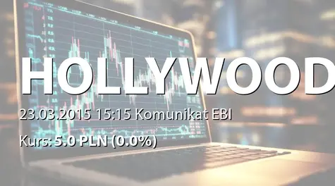 Hollywood S.A.: Zamiana akcji imiennych serii C na akcje na okaziciela  (2015-03-23)