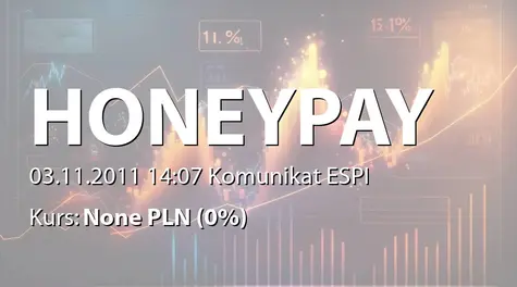 Honey Payment Group S.A.: Akcje w posiadaniu Grzegorza Lorek (2011-11-03)