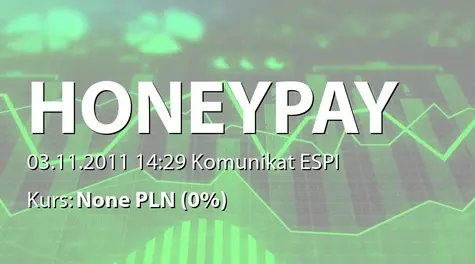 Honey Payment Group S.A.: Akcje w posiadaniu Małgorzaty Rusin (2011-11-03)