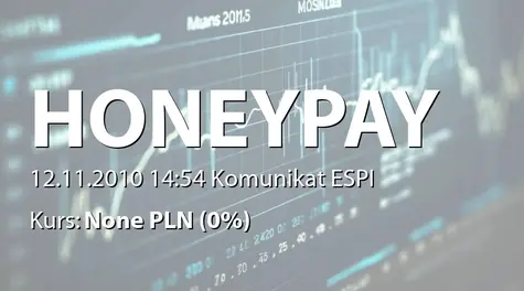 Honey Payment Group S.A.: Informacja o stanie posiadania akcji przez Grzegorza Lorek  (2010-11-12)