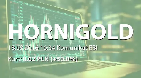 Hornigold Reit S.A.: SA-Q1 2016 - skorygowany (2016-08-18)