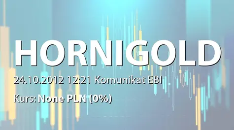 Hornigold Reit S.A.: Zatwierdzenie wniosku spółki zależnej o dofinansowanie projektu (2012-10-24)