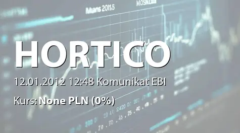 Hortico S.A.: Terminy przekazania raportów okresowych w 2012 r. (2012-01-12)