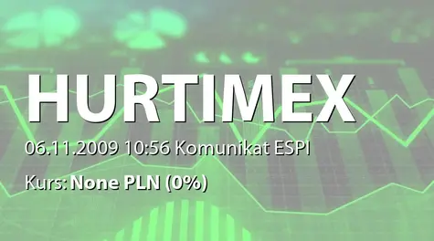 Hurtimex S.A.: Korekta raportu nr 9/2009  (2009-11-06)