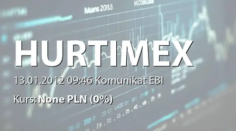 Hurtimex S.A.: Podpisanie listu intencyjnego z Kanz Financial Holding GmbH (2012-01-13)