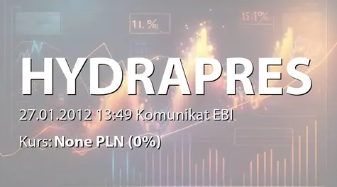 Hydrapres S.A.: Aport zorganizowanej części przedsiębiorstwa do Hydrapres MT sp. z o.o. (2012-01-27)