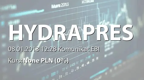 Hydrapres S.A.: Terminy przekazania raportów okresowych w 2013 r. (2013-01-08)