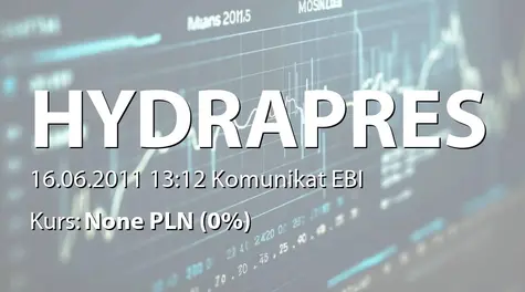 Hydrapres S.A.: WZA - podjęte uchwały: podział zysku (2011-06-16)