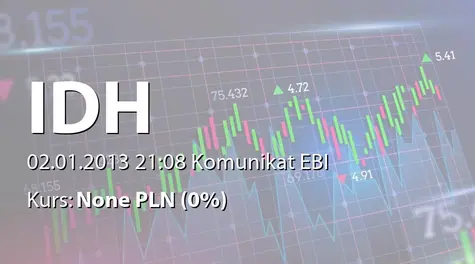 IDH Development S.A.: Rezygnacja członka Rady Nadzorczej (2013-01-02)