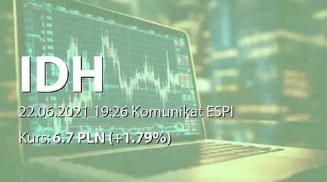 IDH Development S.A.: Umowa zakupu wierzytelności (2021-06-22)