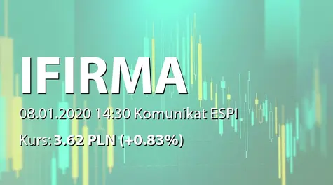 IFIRMA S.A.: Terminy przekazywania raportów w 2020 roku (2020-01-08)