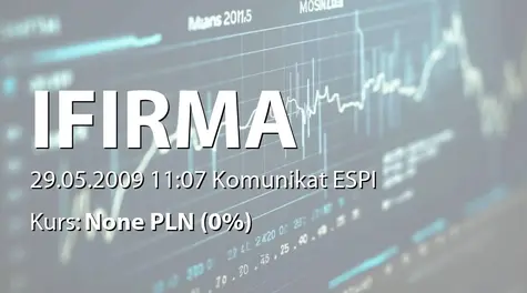 IFIRMA S.A.: WZA - lista akcjonariuszy (2009-05-29)