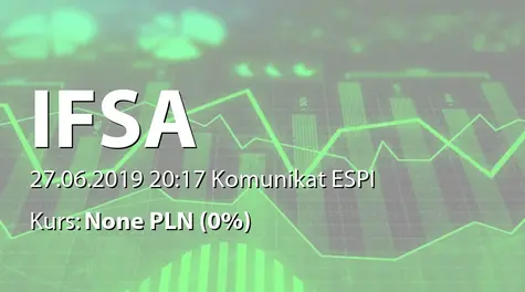 Investment Friends SE: Korekta raportu ESPI 37/2019 (2019-06-27)