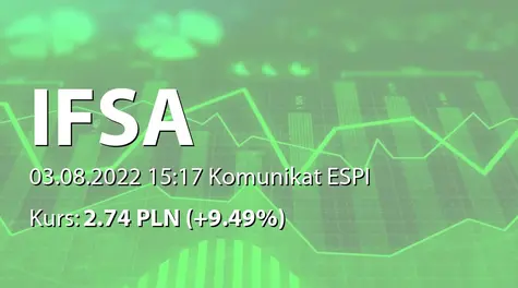 Investment Friends SE: NWZ - projekty uchwał: zmiany w statucie (godz. zwołania 11.30) (2022-08-03)