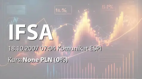 Investment Friends SE: Ostateczne koszty  publicznej oferty subskrypcji akcji serii D (2007-10-18)