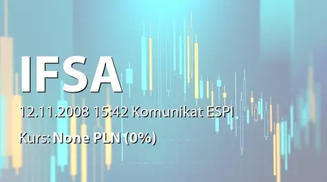 Investment Friends SE: SA-Q3 2008 - korekta (2008-11-12)