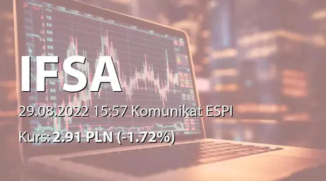 Investment Friends SE: Zmiana terminu publikacji SA-R 2021/2022 (2022-08-29)