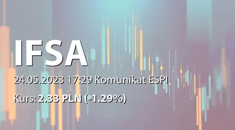 Investment Friends SE: ZWZ (14:30) - projekty uchwał: nierozdzielanie zysku za rok 2022 (2023-05-24)