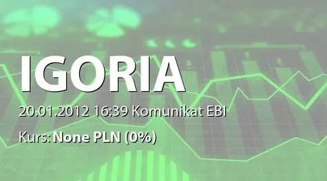 Igoria Trade S.A.: Oświadczenie w przedmiocie stosowania zasad ładu korporacyjnego - korekta raportu nr 3/2012 (2012-01-20)