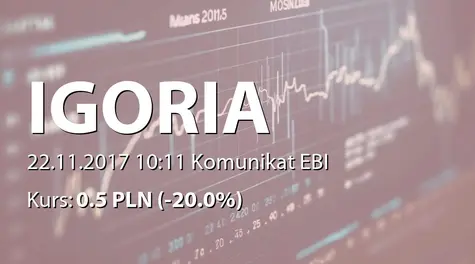 Igoria Trade S.A.: ZakoĹczenie subskrypcji akcji serii E (2017-11-22)