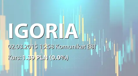 Igoria Trade S.A.: Zmiana terminu przekazania SA-R 2014 (2015-03-02)