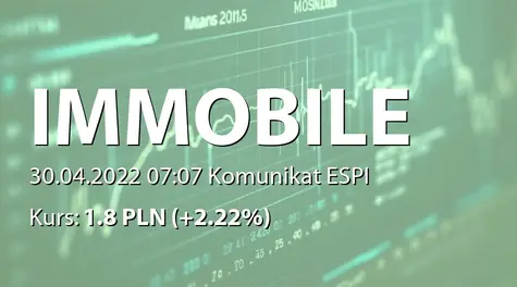 Grupa Kapitałowa IMMOBILE S.A.: SA-RS 2021 (2022-04-30)