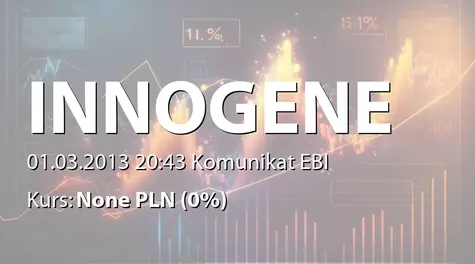 Inno-Gene S.A.: Umowa intencyjna med4one sp. z o.o. z Krajową Izbą Gospodarczą (2013-03-01)