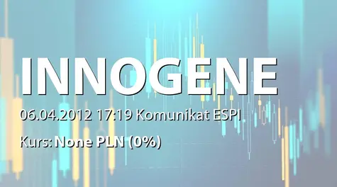 Inno-Gene S.A.: WZA - zwołanie obrad: emisja akcji serii E, zamiana akcji serii B z akcji imiennych na akcje na okaziciela, zmiany statutu, zmiany w RN (2012-04-06)