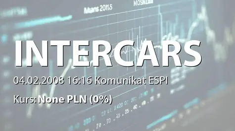 Inter Cars S.A.: Emisja obligacji - 5 mln zł (2008-02-04)